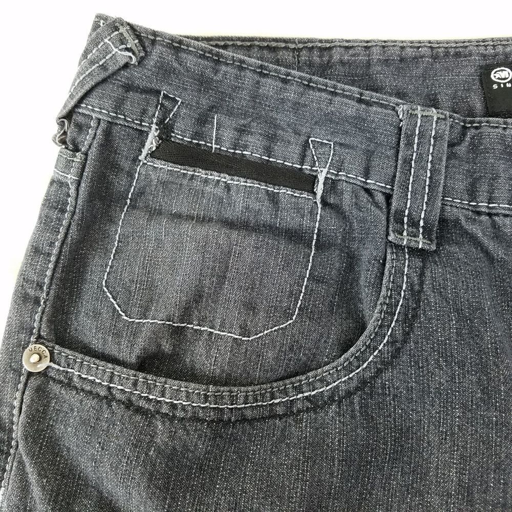Mecca Jeans Mens 38 x 34 Black Slim Fit Straight Charcoal Denim Actual W34 x L31 - Picture 9 of 11